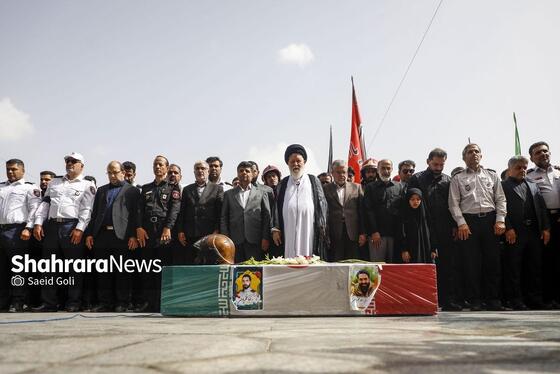 گزارش تصویری | مراسم تشییع پیکر آتش‌نشان فداکار «شهید رضا فخریان» در مشهد