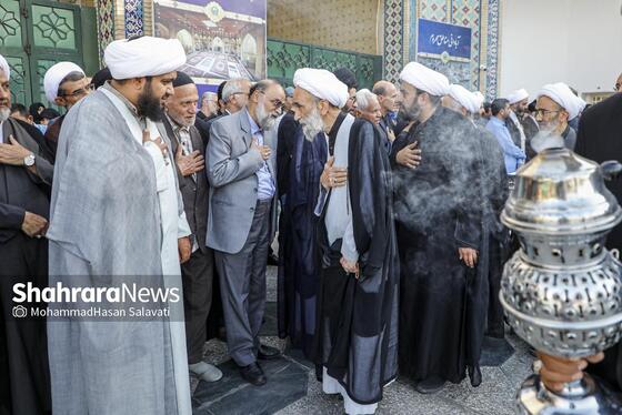 گزارش تصویری | تشییع پیکر مرحوم حجت الاسلام والمسلمین الهى خراسانى در حرم مطهر رضوی