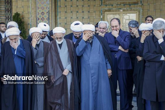 گزارش تصویری | تشییع پیکر مرحوم حجت الاسلام والمسلمین الهى خراسانى در حرم مطهر رضوی