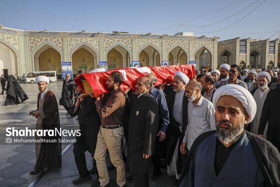 گزارش تصویری | تشییع پیکر مرحوم حجت الاسلام والمسلمین الهى خراسانى در حرم مطهر رضوی