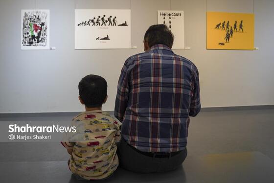 گزارش تصویری | نمایشگاه کاریکاتور «هولوساید»