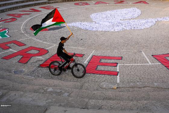 چیدمان چهار هزار درنای کاغذی در حمایت از کودکان غزه