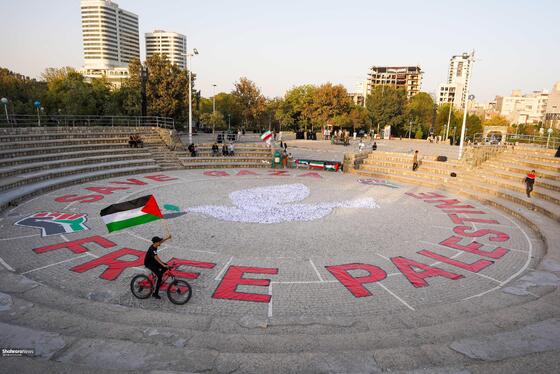 چیدمان چهار هزار درنای کاغذی در حمایت از کودکان غزه