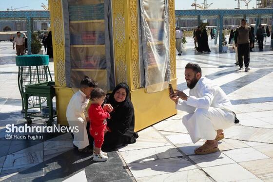 گزارش تصویری | مهمانان کوچک حرم رضوی