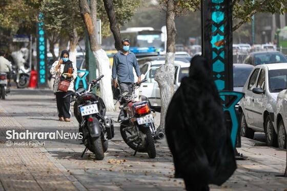 گزارش تصویری | آلودگی هوا،در کف خیابان های مشهد
