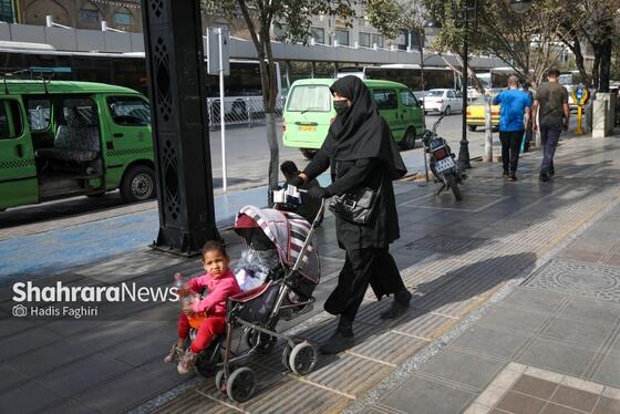 گزارش تصویری | آلودگی هوا،در کف خیابان های مشهد