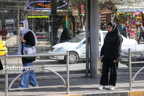 گزارش تصویری | آلودگی هوا،در کف خیابان های مشهد