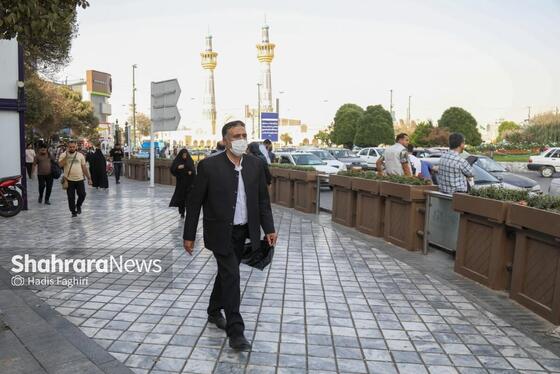 گزارش تصویری | آلودگی هوا،در کف خیابان های مشهد
