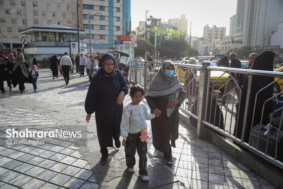 گزارش تصویری | آلودگی هوا،در کف خیابان های مشهد