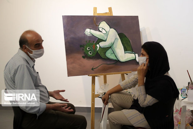 گزارشی از کارگاه نقاشی یک‌روزه «ساحل نجات» در حوزه هنری خراسان رضوی