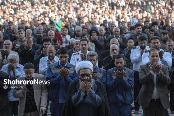 گزارش تصویری | اقامه نماز طلب باران در حرم مطهر رضوی