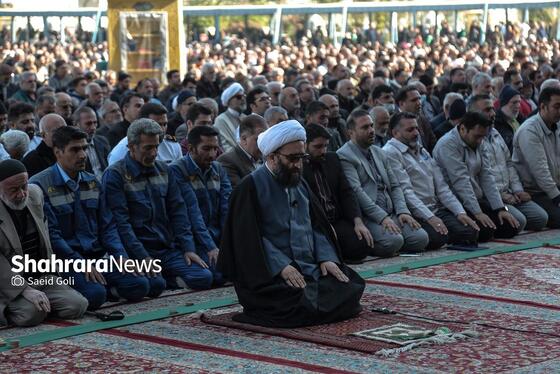 گزارش تصویری | اقامه نماز طلب باران در حرم مطهر رضوی