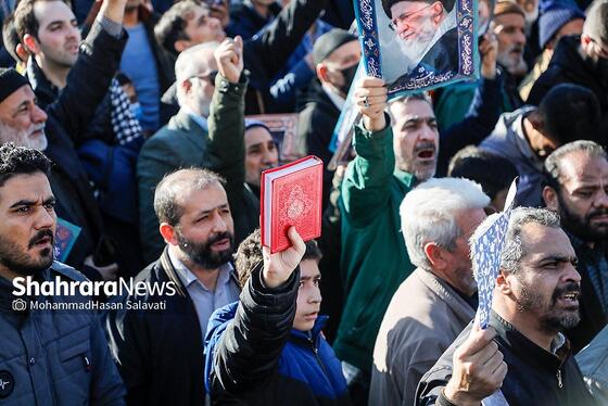 گزارش تصویری | مراسم تشییع پیکر شهدای مدافع امنیت در مشهد (۲۲ دی ۱۴۰۴) - ۲