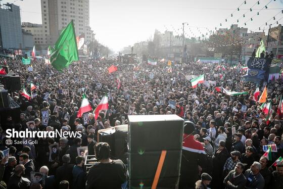 گزارش تصویری | مراسم تشییع پیکر شهدای مدافع امنیت در مشهد (۲۲ دی ۱۴۰۴) - ۳