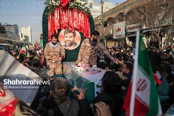 گزارش تصویری | مراسم تشییع پیکر مطهر شهید «مهدی ظریف»، مدافع امنیت در مشهد ۱