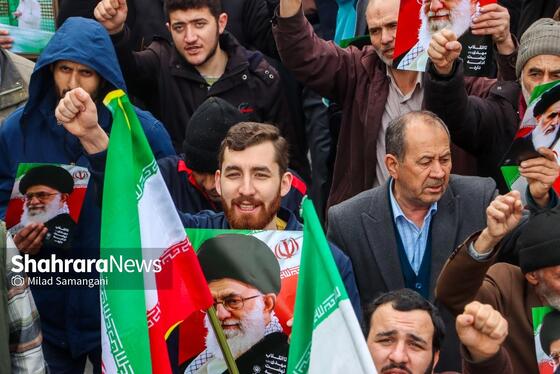 گزارش تصویری | راهپیمایی مردم مشهد در یوم الله ۲۲ بهمن ۲