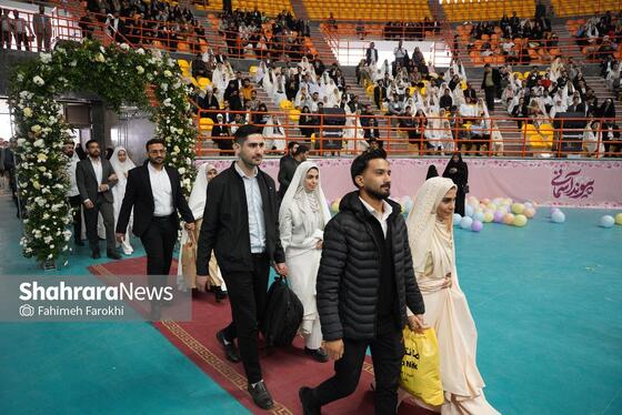 گزارش تصویری | جشن بزرگ ازدواج ۱۵۰۰ زوج دانشجوی خراسان رضوی