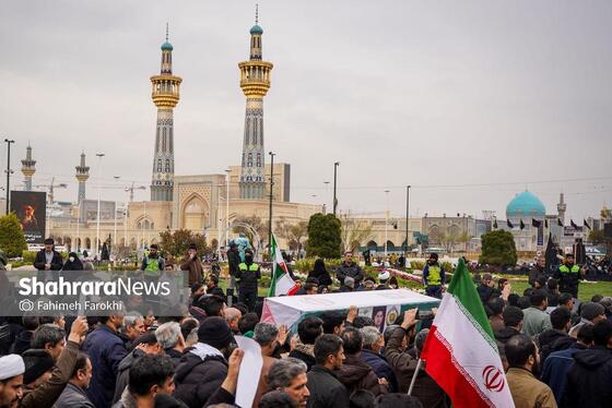 گزارش تصویری | مراسم تشییع پیکر ۸ شهید اقتدار ایران اسلامی در مشهد (۱۳ اسفند ۱۴۰۴)