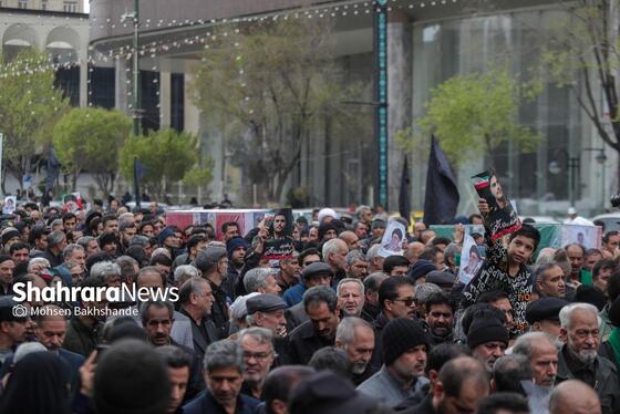 گزارش تصویری | مراسم تشییع پیکر ۸ شهید اقتدار ایران اسلامی در مشهد (۱۳ اسفند ۱۴۰۴)