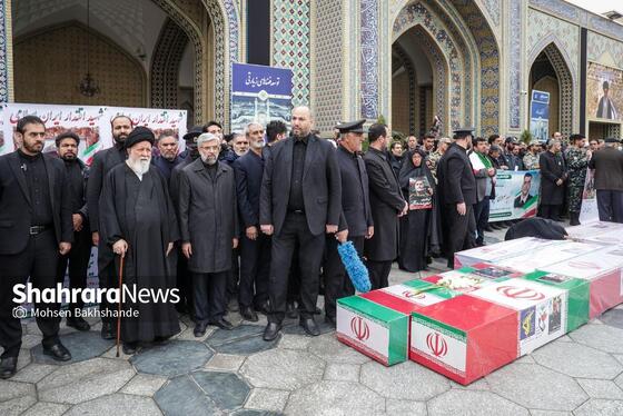 گزارش تصویری | مراسم تشییع پیکر ۸ شهید اقتدار ایران اسلامی در مشهد (۱۳ اسفند ۱۴۰۴)