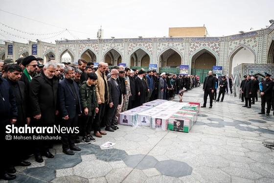 گزارش تصویری | مراسم تشییع پیکر ۸ شهید اقتدار ایران اسلامی در مشهد (۱۳ اسفند ۱۴۰۴)