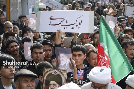گزارش تصویری | اجتماع مهاجران افغانستانی در سوگ امام امت در محله گلشهر مشهد