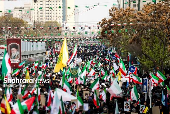 گزارش تصویری | راهپیمایی روز قدس ۱۴۰۴ در مشهد-۱