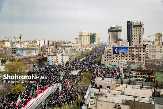 گزارش تصویری | راهپیمایی روز قدس ۱۴۰۴ در مشهد-۱