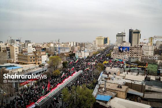 گزارش تصویری | راهپیمایی روز قدس ۱۴۰۴ در مشهد-۱
