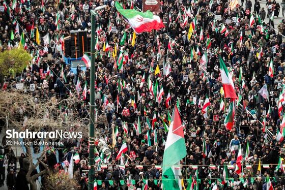 گزارش تصویری | راهپیمایی روز قدس ۱۴۰۴ در مشهد-۱