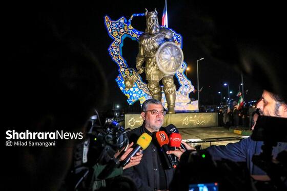 مراسم رونمایی از بزرگترین المان هنری شهری مشهد با عنوان «وطن»