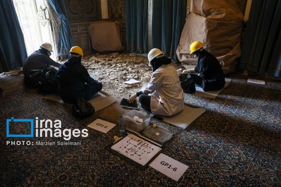 گزارش تصویری | اثر جنگ بر پیشانی کاخ سعدآباد