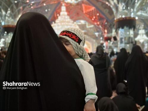 مراسم شیرخوارگان حسینی در حرم مطهر رضوی برگزار شد + فیلم