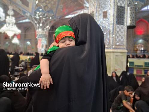 مراسم شیرخوارگان حسینی در حرم مطهر رضوی برگزار شد + فیلم