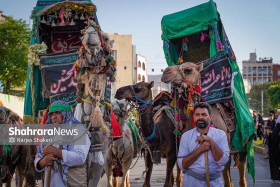گزارش تصویری | آیین خیمه سوزان عصر عاشورا در بلوار هاشمیه مشهد (۴ تیر ۱۴۰۵)