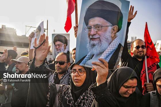 گزارش تصویری | اقامه نماز بر پیکر قائد شهید در خیابان های اطراف مصلی تهران
