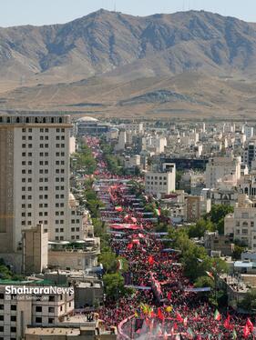 گزارش تصویری | تصاویر هوایی مراسم تشییع پیکر رهبر شهید انقلاب اسلامی