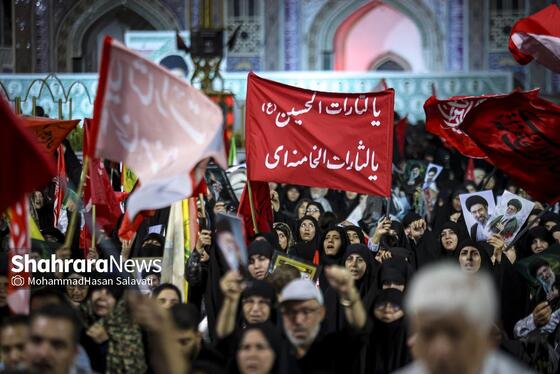 گزارش تصویری | اجتماع بزرگ «همه خونخواهیم» در حرم مطهر رضوی