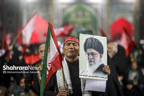 گزارش تصویری | اجتماع بزرگ «همه خونخواهیم» در حرم مطهر رضوی