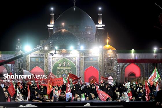 گزارش تصویری | اجتماع بزرگ «همه خونخواهیم» در حرم مطهر رضوی
