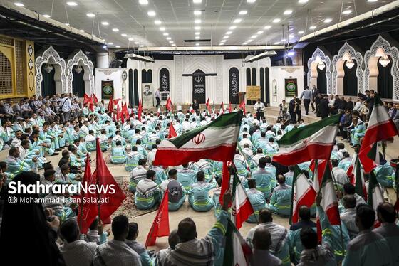 گزارش تصویری | آیین اذن خدمت کاروان خدام الحسین (ع) شهرداری مشهد