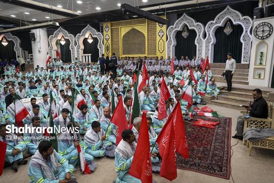 گزارش تصویری | آیین اذن خدمت کاروان خدام الحسین (ع) شهرداری مشهد