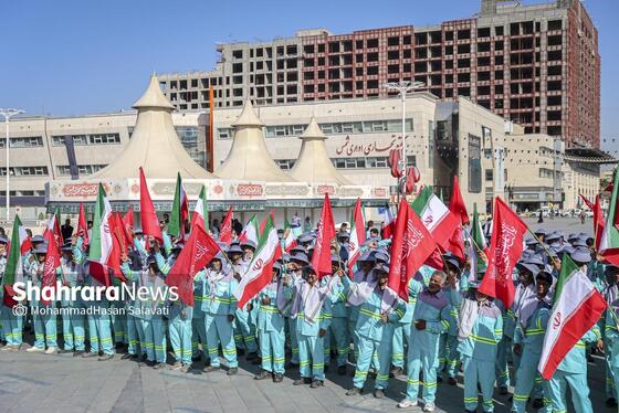 گزارش تصویری | آیین اذن خدمت کاروان خدام الحسین (ع) شهرداری مشهد