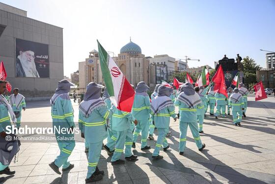 گزارش تصویری | آیین اذن خدمت کاروان خدام الحسین (ع) شهرداری مشهد