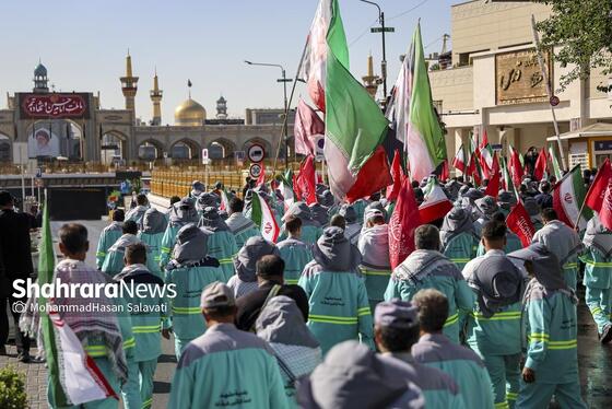 گزارش تصویری | آیین اذن خدمت کاروان خدام الحسین (ع) شهرداری مشهد