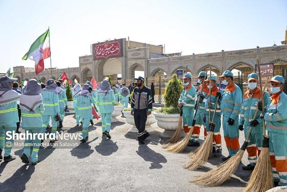 گزارش تصویری | آیین اذن خدمت کاروان خدام الحسین (ع) شهرداری مشهد