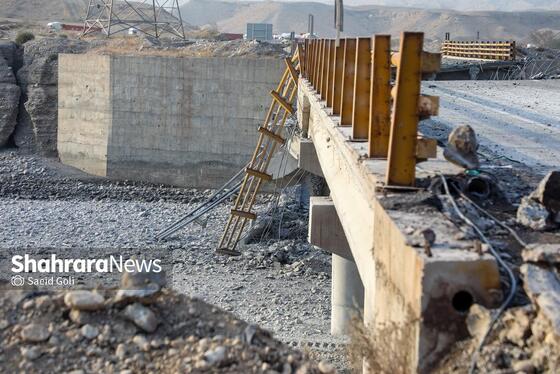 گزارش تصویری | آخرین وضعیت پل رودخانۀ شور در محور بندرعباس پس از حمله امریکا