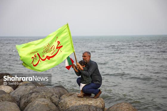گزارش تصویری | زنجیره ۵ کیلومتری جان‌فدایان ایران در سواحل بندرعباس