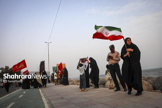 گزارش تصویری | زنجیره ۵ کیلومتری جان‌فدایان ایران در سواحل بندرعباس