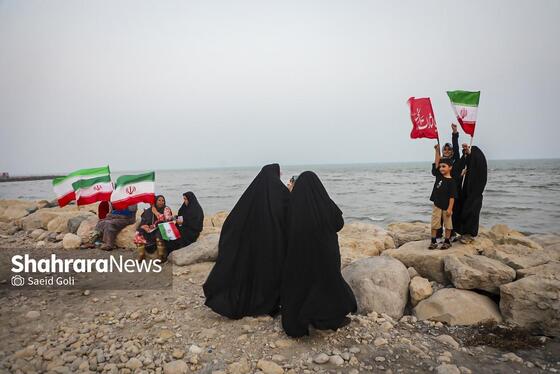 گزارش تصویری | زنجیره ۵ کیلومتری جان‌فدایان ایران در سواحل بندرعباس